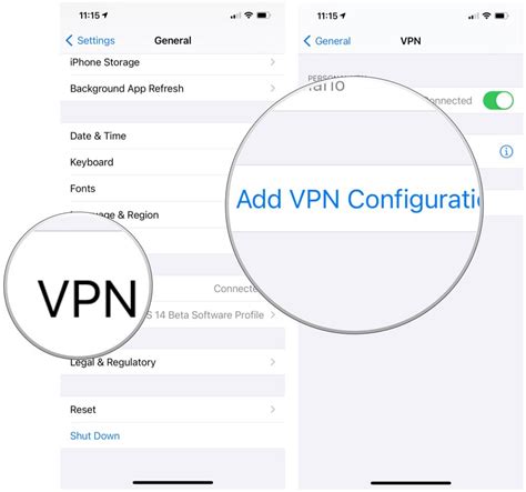 free vpn for iphone settings